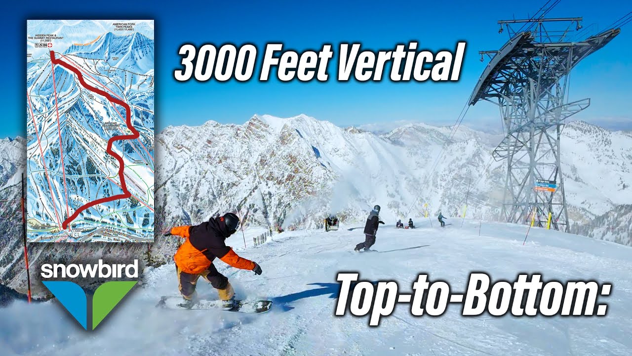 Snowboarding Top To Bottom - Snowbird Resort Utah Dec 2024 - YouTube