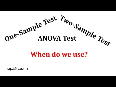 فيديو: متى تستخدم عامل Anova؟
