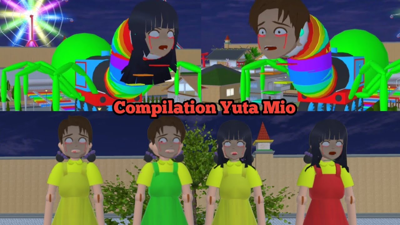 Compilation Yuta Mio Becomes Squid Game Horror Rainbow Thomas Scares 😱 Sakura School Simulator