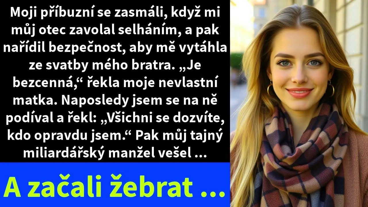 Tři stovky hostů v zlatém sále, můj bratr u oltáře v obleku za tisíc dolarů a já v námořnických šatech z second handu. Když jsem vešla, ochranka se pohnula dřív, než jsem stihla promluvit. Podala...