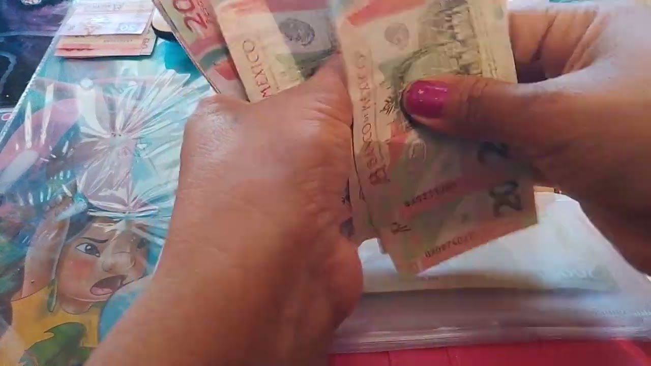 Mi relleno dé sobres de los cumpleaños y 100 de ahorros por semana 