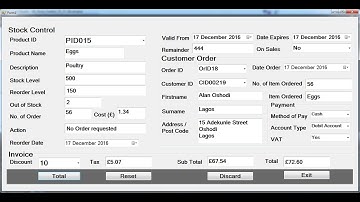How to Create Stock Control Management System in Visual Basic.Net - Tutorial 2 of 3