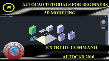EXTRUDE COMMAND 3D MODELING || BASIC TUTORIALS FOR BEGINNERS || AUTO CAD 2016