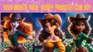 Choose Your Birthday Month &  See Your Disney Princess cow boy Challenge !!!| Birthday Month Game