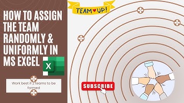 How to generate random teams in Excel - learn excel with fun  #excelfansonly #excel #illustration