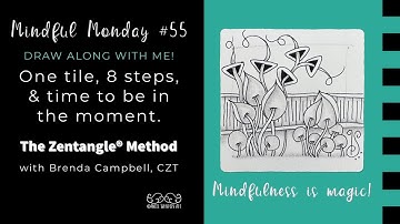 Mindful Monday #55: Easy, Beginner tiles created using the Zentangle® Method of drawing