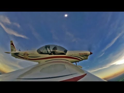 Total solar eclipse viewed from the air