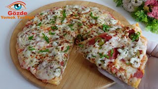 Pizza in a pan in 5 minutes! / Quick pizza recipe. by Gözde Yemek Tarifleri 71,116 views 9 months ago 8 minutes, 6 seconds