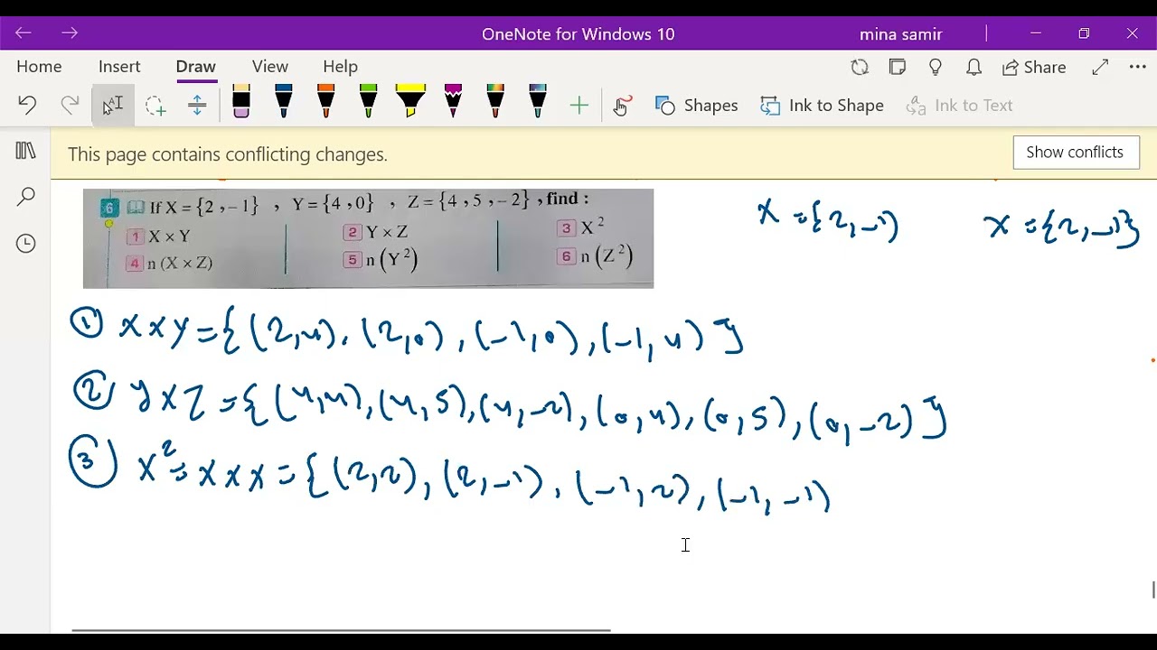 Middle 3 Exercise on Cartesian product