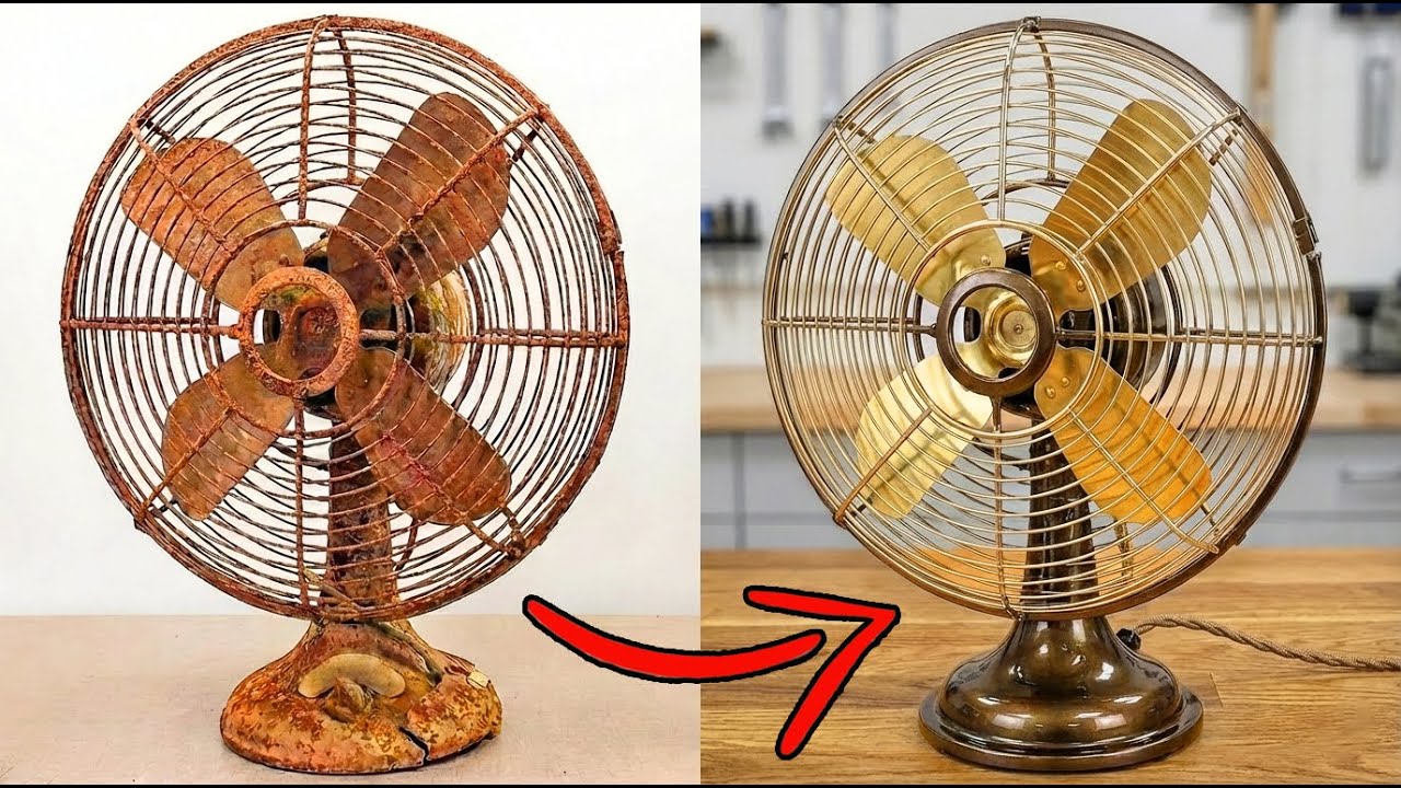 1940s Old Rusty Table Fan Restoration (80 Years Old Electric Fan ...