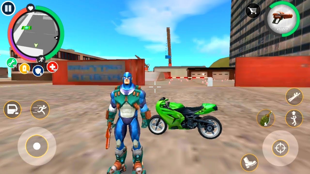 Red transformer ball fight on army base | Rope hero vice town | Games on