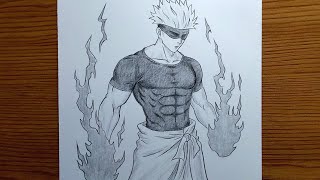 How To Draw Gojo Satoru Purple Energy || Anime Pencil Drawing