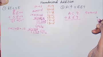 hexadecimal addition | how to add hexadecimal numbers @Electronic2.