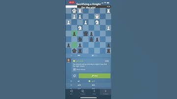 Knight Sacrifice! #chess #chessgame #checkmate #chessplayer #chesspuzzle #chesstactics #speedchess