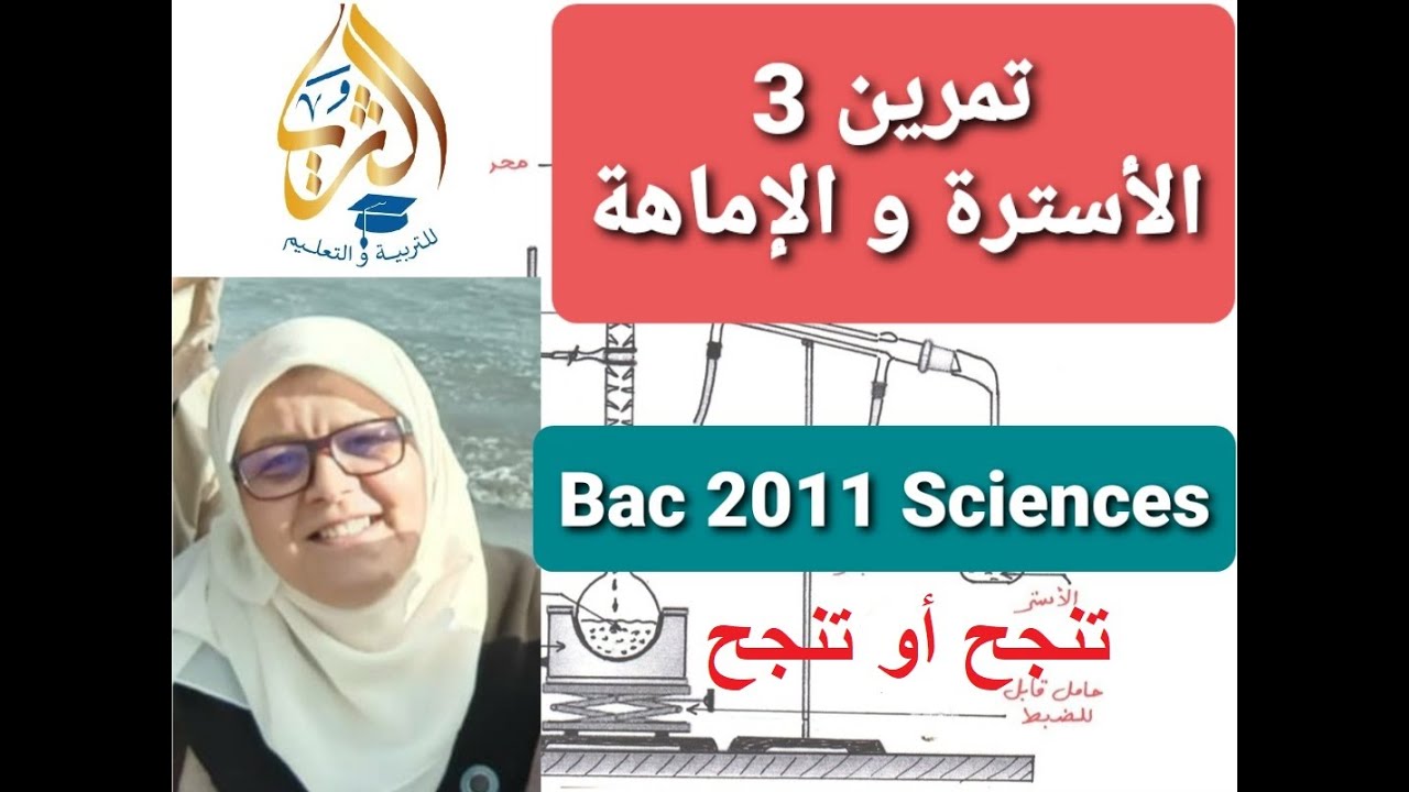 تمرين3 Bac 2011 Sciences الأسترة و الإماهة شرح ممتاز يوضح طريقة إيجاد التركيب المولي