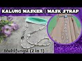 Kalung masker 2 in 1 | Mask Strap | Konektor Masker | Black White