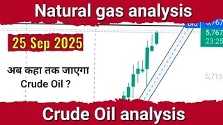 Crude Oil analysis for 25 Sep 2025 | Natural Gas analysis | MCX  #crudeoilnews