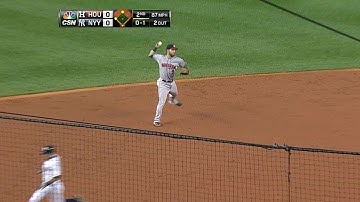 HOU@NYY: Gonzalez ranges to his right, throws for out