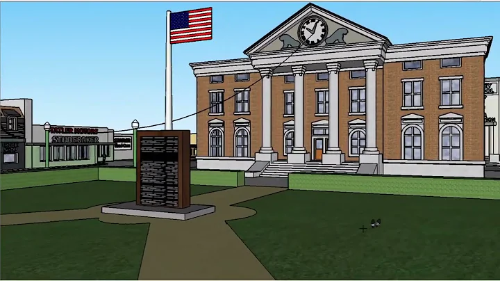 Hill Valley Town Square in N Scale