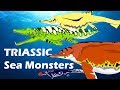 Sea Monsters in Dinosaur Times (Triassic) :: Prehistoric Sea Creatures Size Comparison
