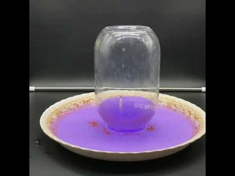 Простой эксперимент со свечой и водой с использованием спирта!