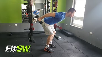 Standing Bent-over Two-arm Dumbbell Triceps Extension: Triceps Exercise Demo How-to