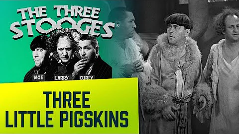 The THREE STOOGES - Ep. 4 - Three Little Pigskins - With Lucille Ball