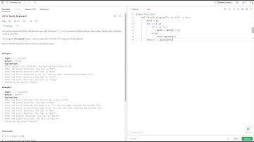 Samsung Interview Question - Faulty Keyboard- Leetcode 2810- Python