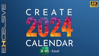 Create a Dynamic & Printable Calendar for Any Year in Excel (2024 & Beyond!)