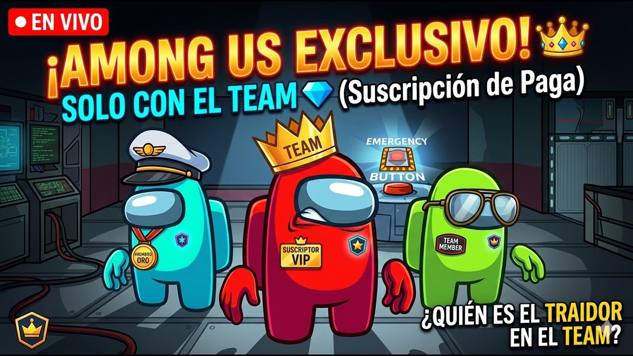 🔴 AMONG US EXCLUSIVO: Jugando solo con MIEMBROS 👑 (¡Únete al Team!