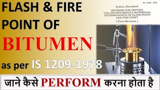 How To Perform Flash & Fire Point Test On Bitumen As Per Is-Code By Civil Guruji