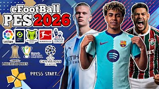 ✅ Lançou! eFootBall PES 2026 PPSSPP Download MEDIAFIRE LINK DIRETO Lite Gráficos HD Offline 🥵