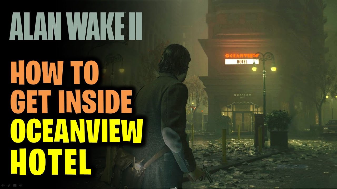 Follow Mirror Peak Neon Sign & Find a Way Inside Oceanview Hotel | Alan Wake 2
