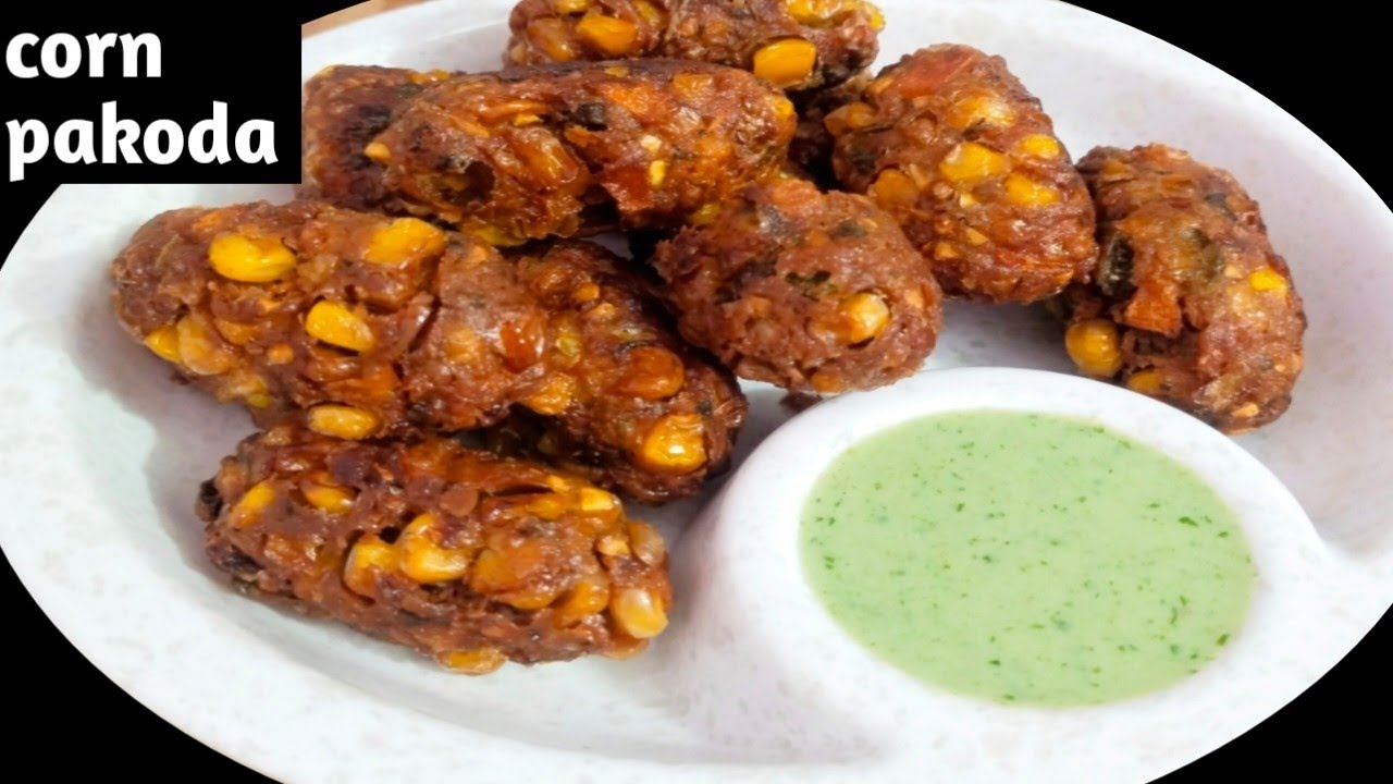 Corn pakoda recipe l how to make crispy corn bhajiya recipe l monsoon special corn pakoda recipe l