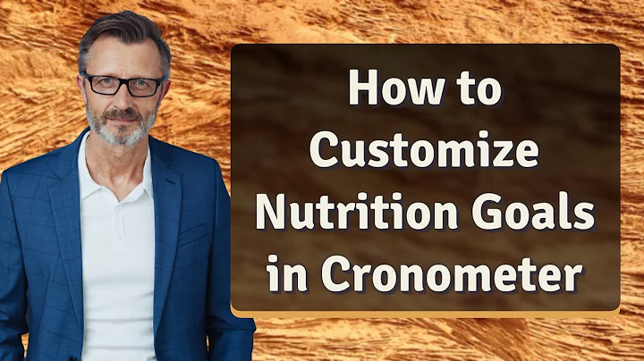 How to Customize Nutrition Goals in Cronometer thumbnail