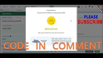 GFG POTD 25/11/2024 IN C++ MOST IMPORTANT INFORMATION | CODE IN COMMENT #geeksforgeeks #gfg #potd