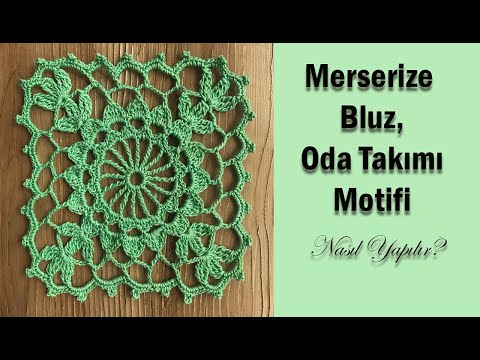 Merserize Bluz, Battaniye, Yatak Örtüsü Örgü Motifi Nasıl Yapılır? / Crochet Patters