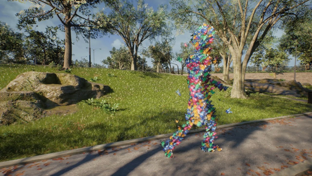 Butterfly Man spotted in the Park (HD 1080p) | Houdini and Unreal Engine 5 combo from Houdini NoYpi