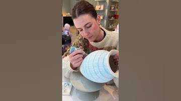 How to use underglaze ❤️ ••• Follow @creativespacedk for more!