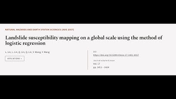 Landslide susceptibility mapping on a global scale using the method of logistic regre... | RTCL.TV