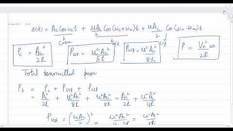 8 | Single Tone AM | power content of AM | DSB-FC | part 2