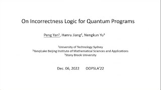 Celebrity [OOPSLA] On incorrectness logic for Quantum programs Wealth