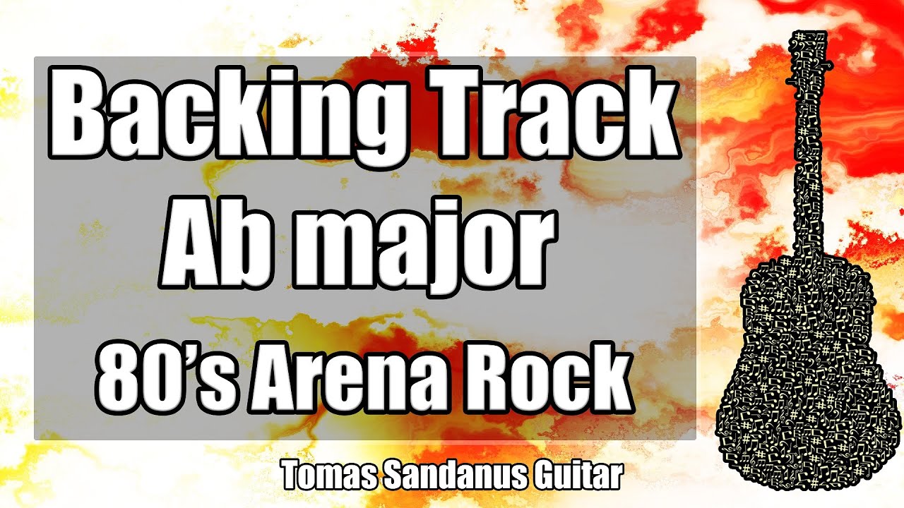 Ab major Backing Track A flat 80s Arena Rock Ballad Guitar Jam