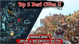 *Top 5* Crazy Cities For Minecraft (Bedrock & Java) | Big & Amazing City Maps For Minecraft |