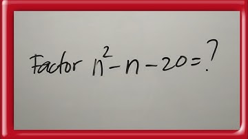 Factoring Quadratic Trinomials when a = 1