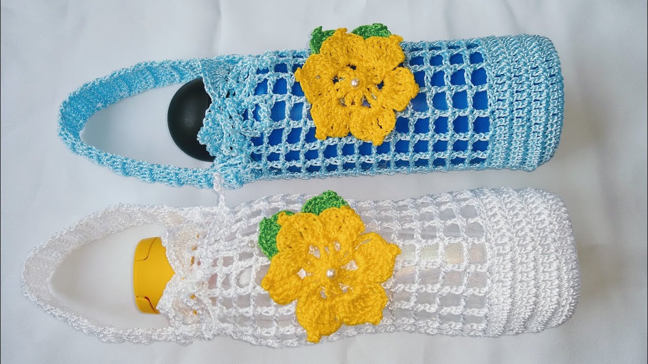 CAPA PARA GARRAFA EM CROCHÊ - VEJA O PASSO A PASSO!!!