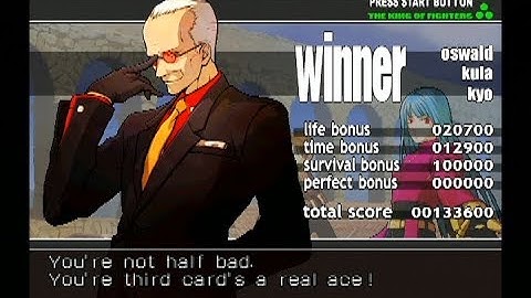 The King of Fighters XI [PS2]: Oswald/Kula Diamond/Kyo Kusanagi Arcade Playthrough