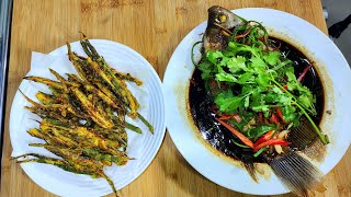 Masak Gurame Kukus ala Resto dan Okra Goreng Krispi #live