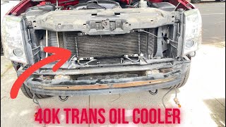CADILLAC ESCALADE BIG 40 K TRANSMISSION OIL COOLER INSTALLATION#cars#diy#transmission