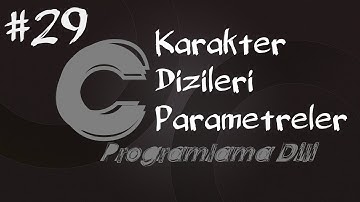 C Programlama Dersleri 29 -  Parametre olarak Karakter Dizileri(Strings)